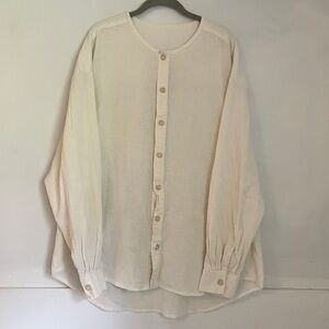 Vintage long sleeve cotton button up - Made In Mexico